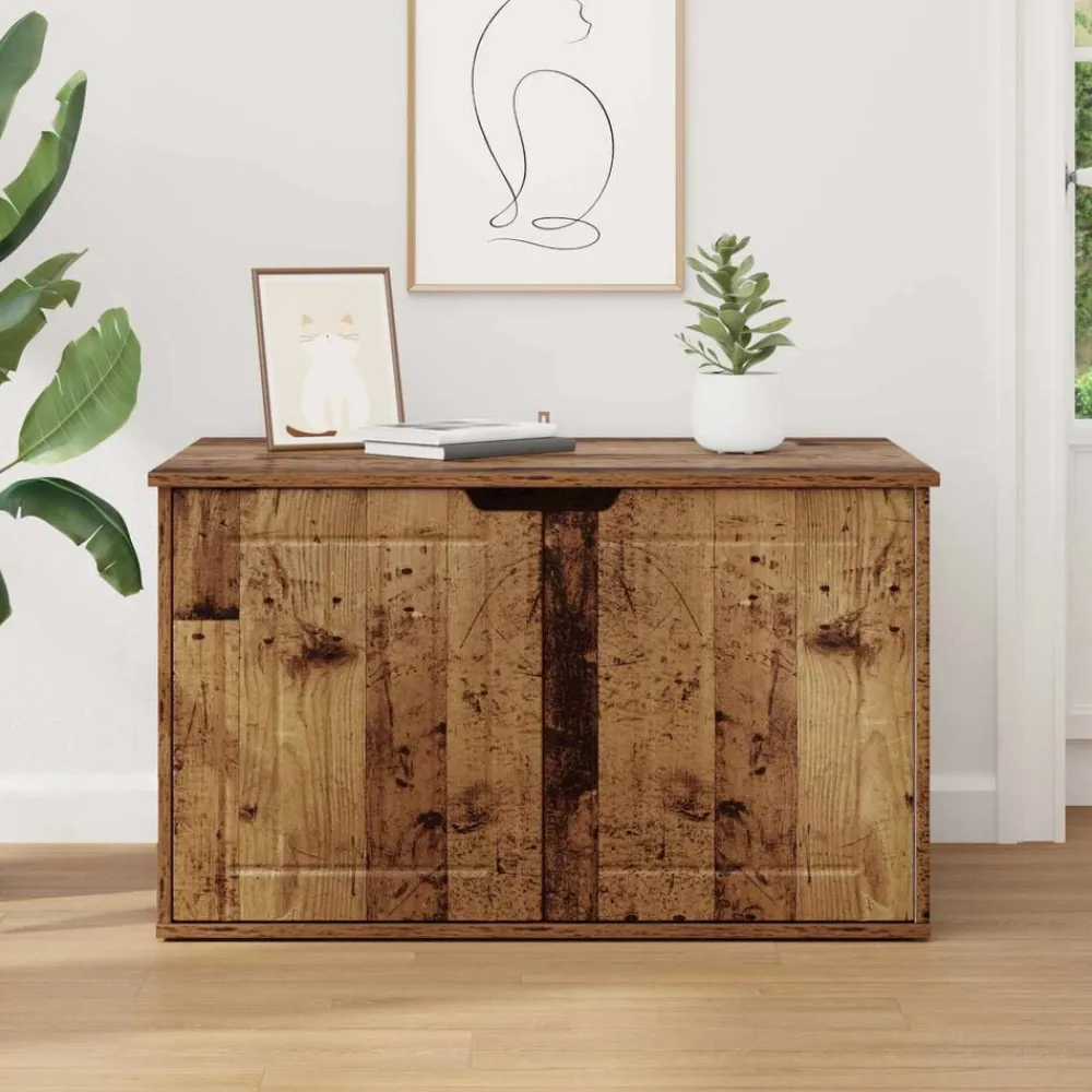 vidaXL Casa para Gatos Madera vieja 85 x 55 x 50,5 cm Madera envejecida Hot