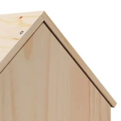 vidaXL Casa para gatos madera maciza pino 41x50x50 cm Natural Hot