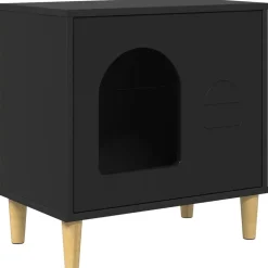 vidaXL Productos Para Mascotas-Casa para Gatos 51 x 30 x 52 cm Madera de ingeniería
