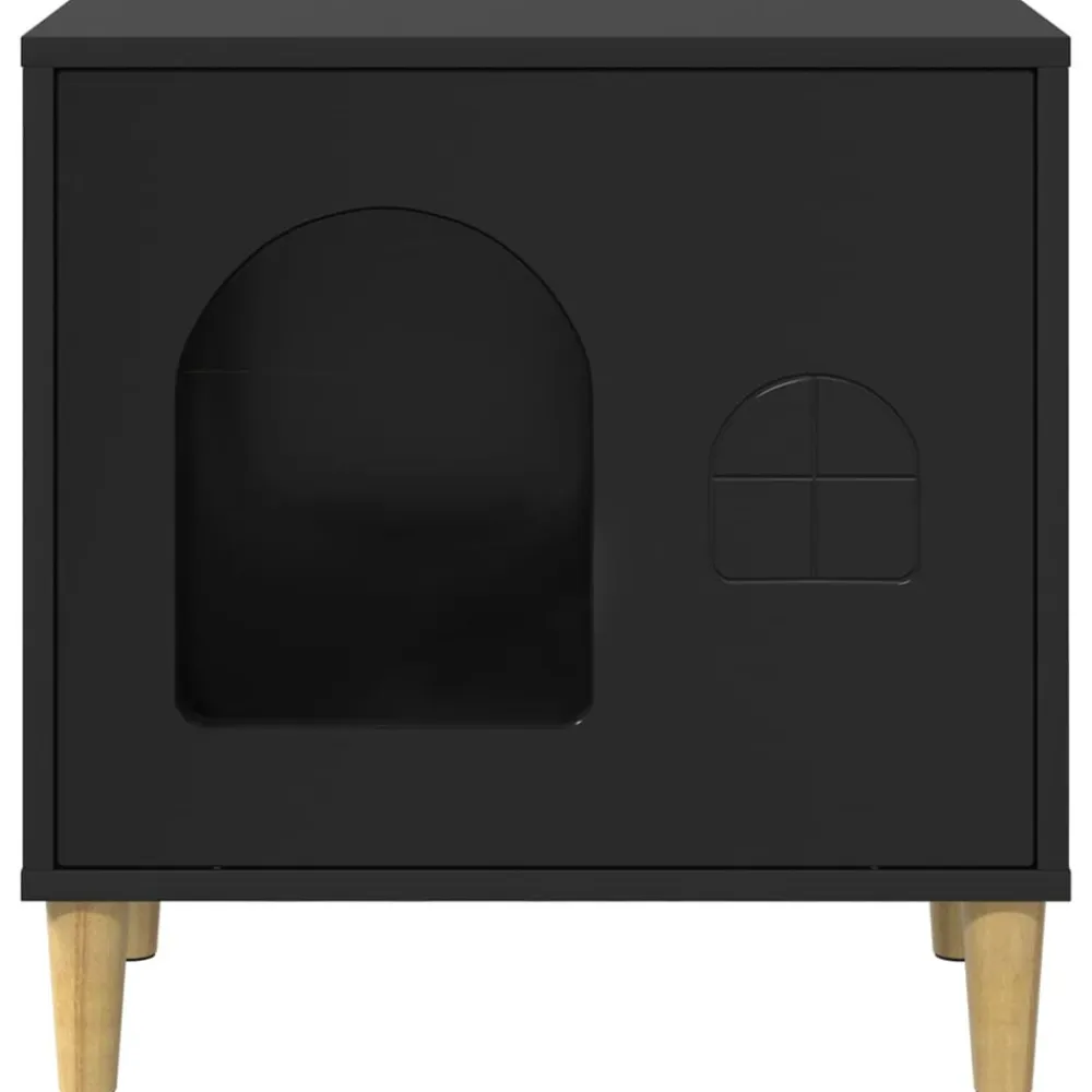 vidaXL Productos Para Mascotas-Casa para Gatos 51 x 30 x 52 cm Madera de ingeniería