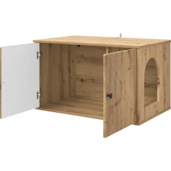vidaXL Casa para Gatos Roble Artesanal 85 x 55 x 50 cm Roble artisan Hot