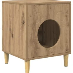 vidaXL Productos Para Mascotas-Casa para Gatos Roble Artesanal 42,5 x 40 x 53 cm