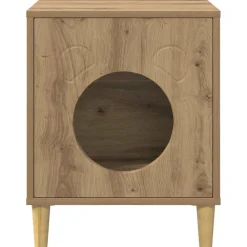 vidaXL Productos Para Mascotas-Casa para Gatos Roble Artesanal 42,5 x 40 x 53 cm