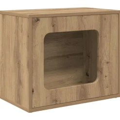 vidaXL Productos Para Mascotas-Casa para Gatos Roble Artesanal 51 x 30 x 42,5 cm