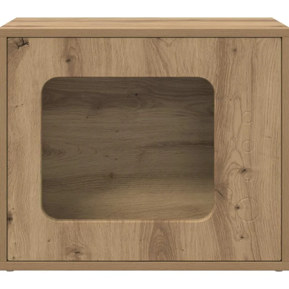 vidaXL Productos Para Mascotas-Casa para Gatos Roble Artesanal 51 x 30 x 42,5 cm