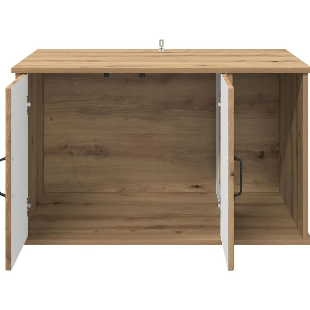 vidaXL Productos Para Mascotas-Casa para Gatos Roble Artesanal 85 x 55 x 50 cm