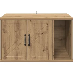vidaXL Productos Para Mascotas-Casa para Gatos Roble Artesanal 85 x 55 x 50 cm