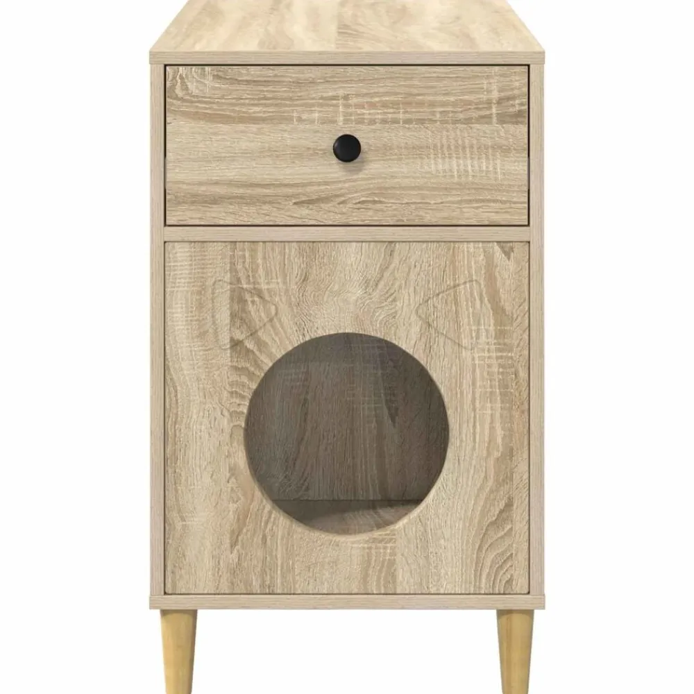 vidaXL Productos Para Mascotas-Casa para Gatos Sonoma 72 x 42.5 x 70 cm Madera de ingeniería