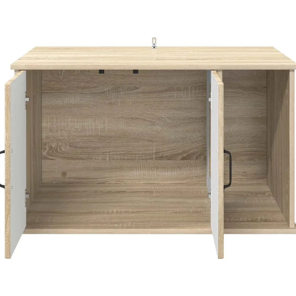 vidaXL Casa para Gatos Sonoma 85 x 55 x 50 cm Madera de ingeniería Roble Sonoma Sale