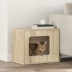 vidaXL Productos Para Mascotas-Casa para Gatos Sonoma 51 x 30 x 42,5 cm Madera de ingeniería