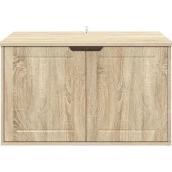 vidaXL Casa para Gatos Sonoma 85 x 55 x 50,5 cm Madera de ingeniería Roble Sonoma New