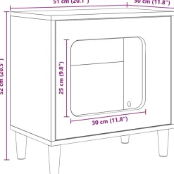 vidaXL Productos Para Mascotas-Casa para Gatos Sonoma 51 x 30 x 52 cm Madera de ingeniería