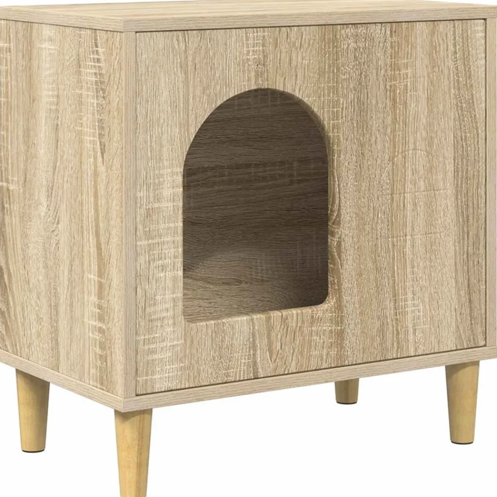 vidaXL Productos Para Mascotas-Casa para Gatos Sonoma 51 x 30 x 52 cm Madera de ingeniería