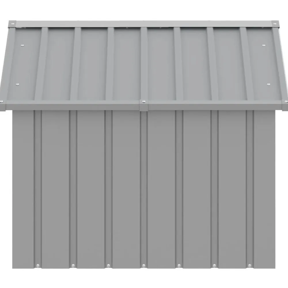 vidaXL Casa para perros acero galvanizado 116,5x153x81,5 cm Gris Outlet