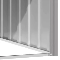 vidaXL Casa para perros acero galvanizado 116,5x153x81,5 cm Gris Outlet