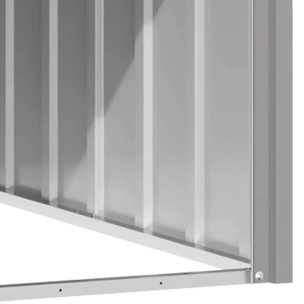 vidaXL Casa para perros acero galvanizado 116,5x153x81,5 cm Gris Outlet