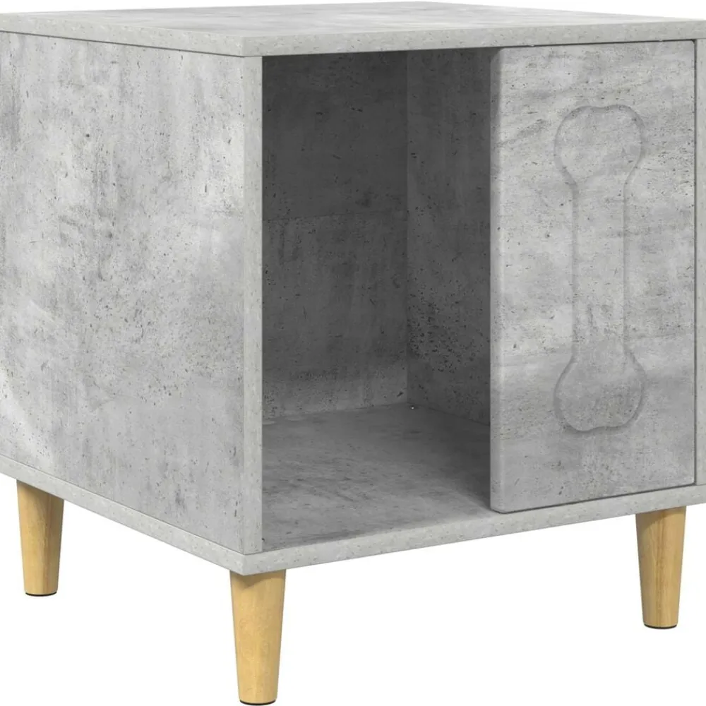 vidaXL Casa para perros Concreto 44 x 42 x 49 cm Madera de ingeniería Gris hormigón Outlet