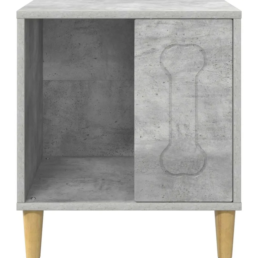 vidaXL Casa para perros Concreto 44 x 42 x 49 cm Madera de ingeniería Gris hormigón Outlet