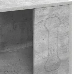 vidaXL Casa para perros Concreto 44 x 42 x 49 cm Madera de ingeniería Gris hormigón Outlet