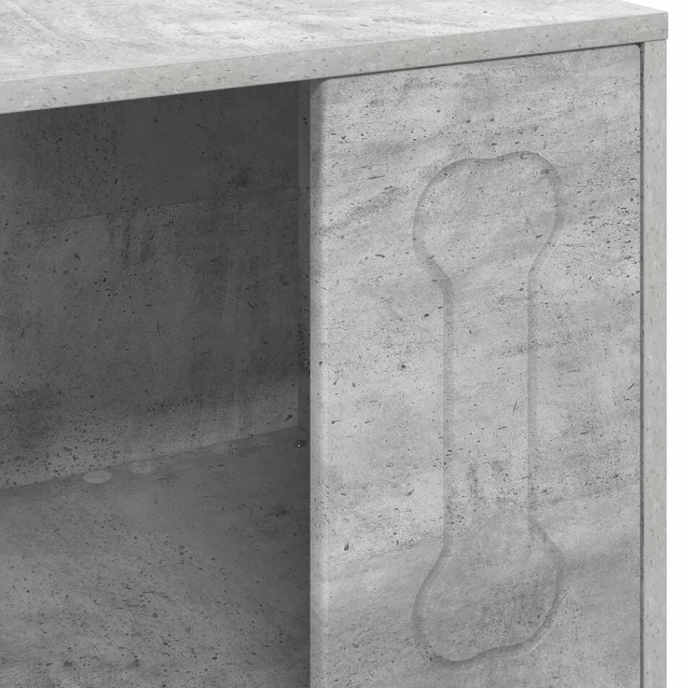 vidaXL Casa para perros Concreto 44 x 42 x 49 cm Madera de ingeniería Gris hormigón Outlet
