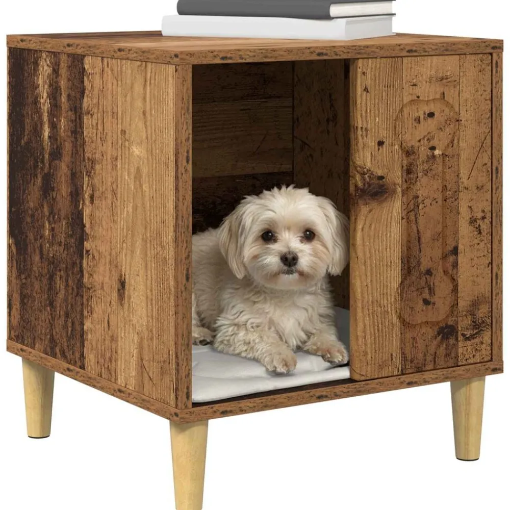vidaXL Productos Para Mascotas-Casa para perros Madera vieja 44 x 42 x 49 cm
