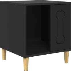 vidaXL Casa para perros 44 x 42 x 49 cm Madera de ingeniería Negro Clearance
