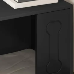 vidaXL Casa para perros 44 x 42 x 49 cm Madera de ingeniería Negro Clearance