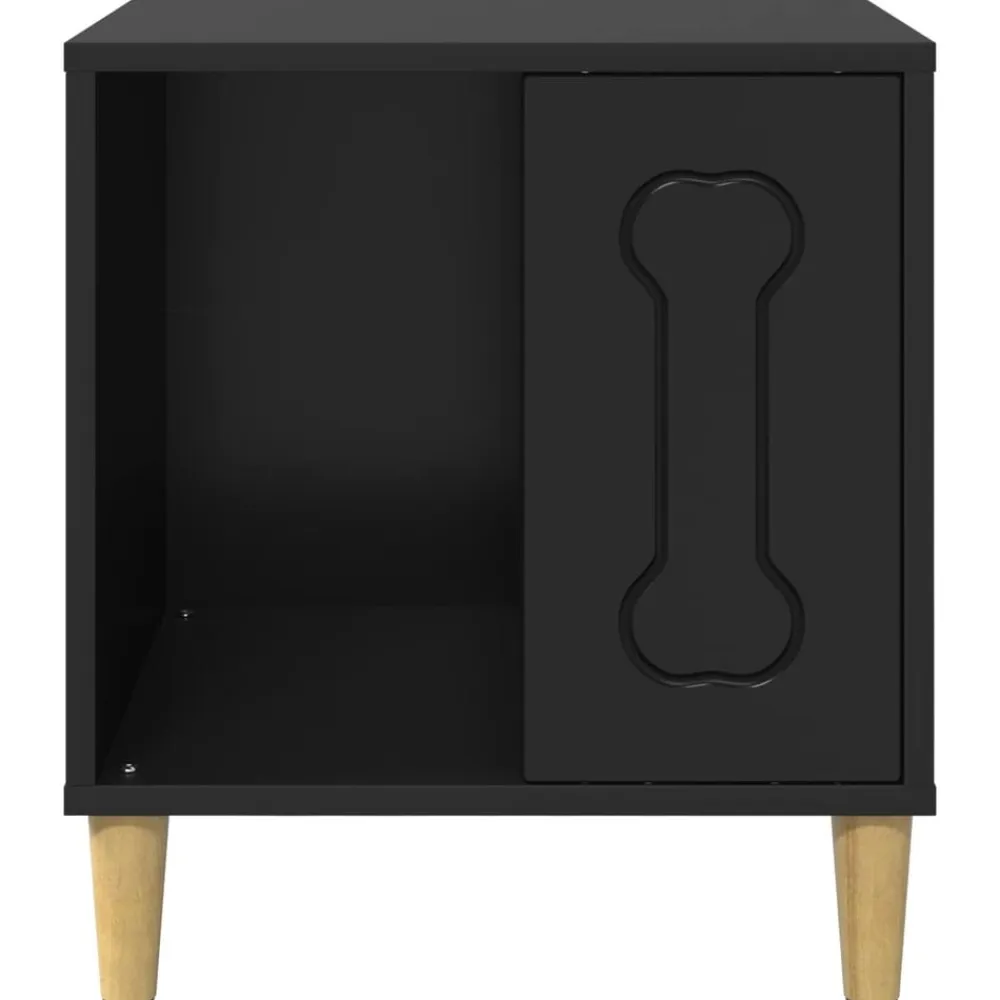 vidaXL Casa para perros 44 x 42 x 49 cm Madera de ingeniería Negro Clearance