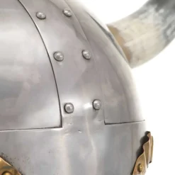 vidaXL Arte Y Ocio-Casco vikingo fantasía LARP acero plateado