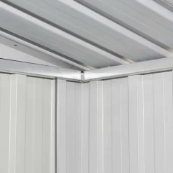 vidaXL Caseta de almacenamiento jardín acero marrón 194x121x181 cm Marr&oacute;n