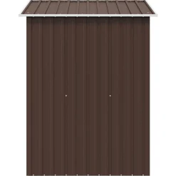 vidaXL Jardín-Caseta de almacenamiento jardín acero marrón 204x132x186 cm