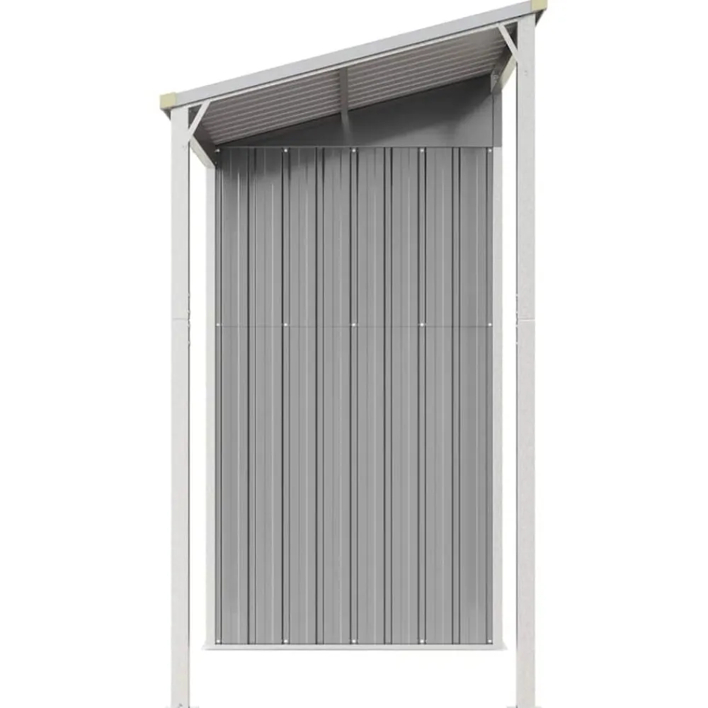 vidaXL Caseta de jardín con techo extensible, , 277 x 107 x 181 cm, acero Gris claro Sale