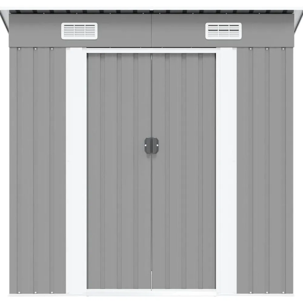 vidaXL Caseta de jardín de metal Gris Hot