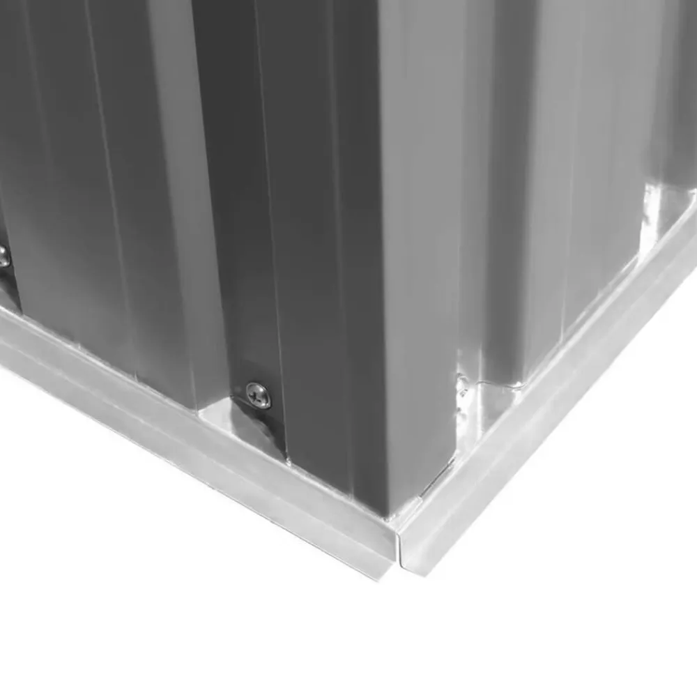 vidaXL Caseta de jardín de metal Gris Hot