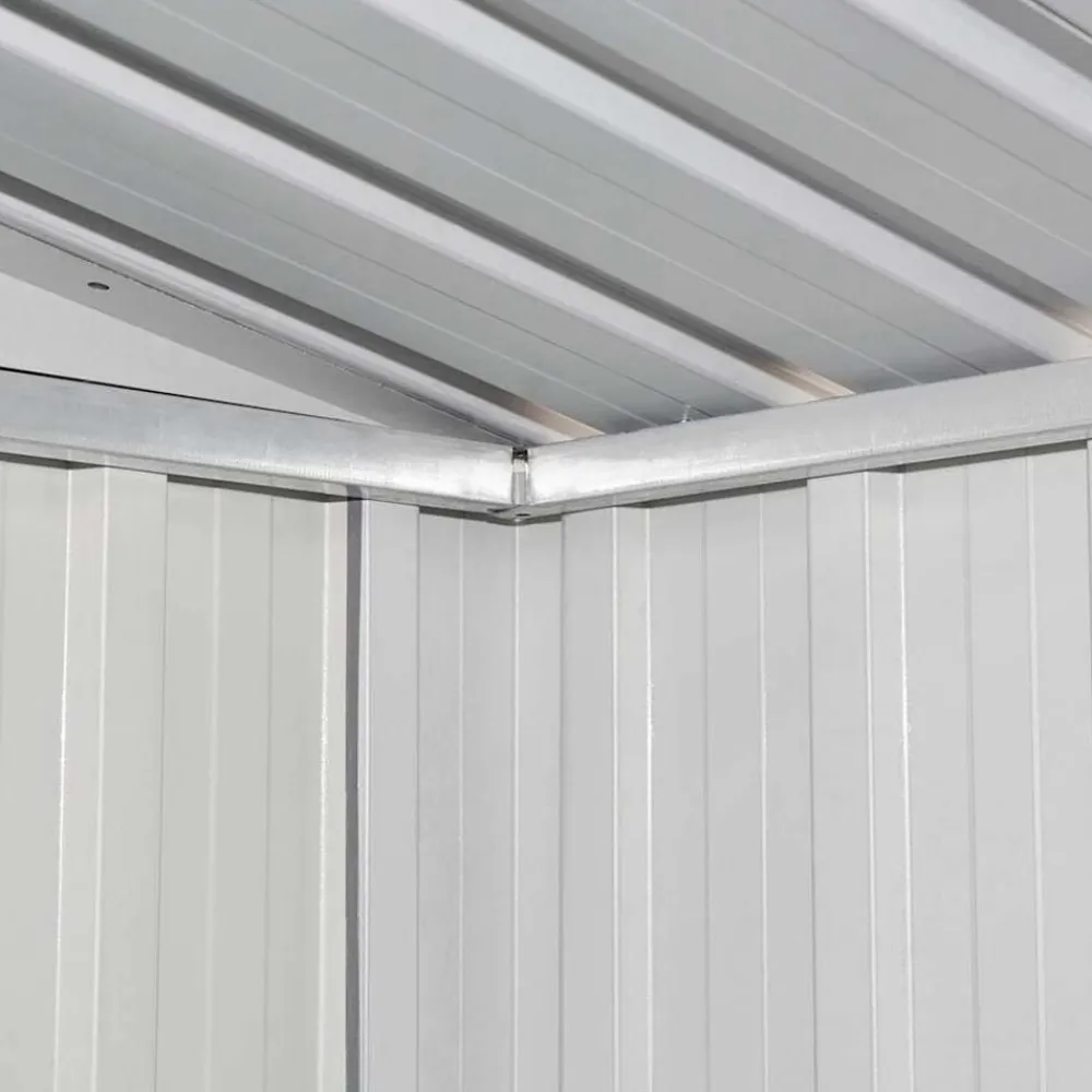 vidaXL Caseta de jardín de metal Gris Hot