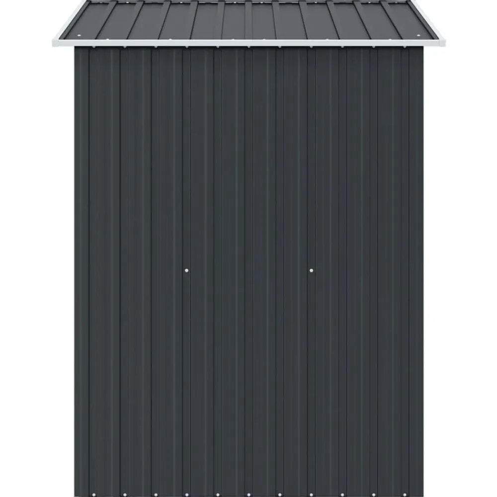 vidaXL Jardín-Caseta de jardín de acero gris 204x132x186 cm