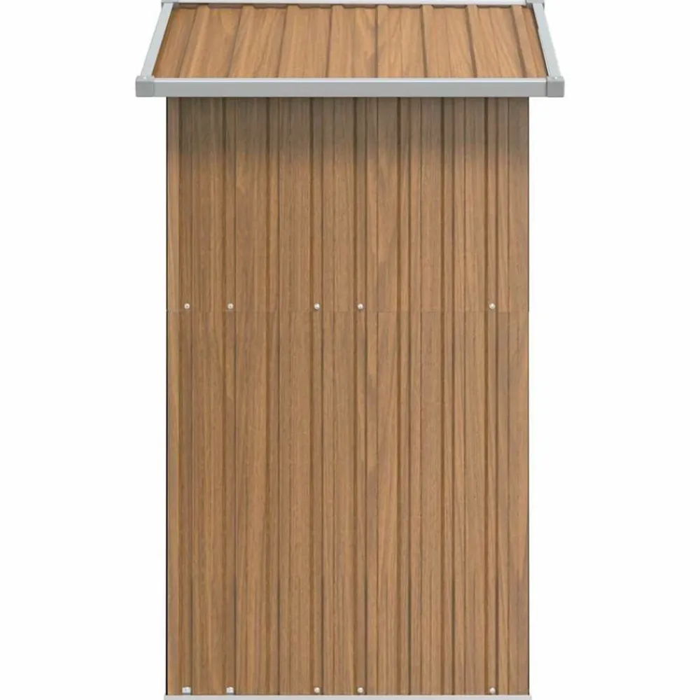 vidaXL Jardín-Caseta de jardín marrón 126x97,5x177 cm acero galvanizado