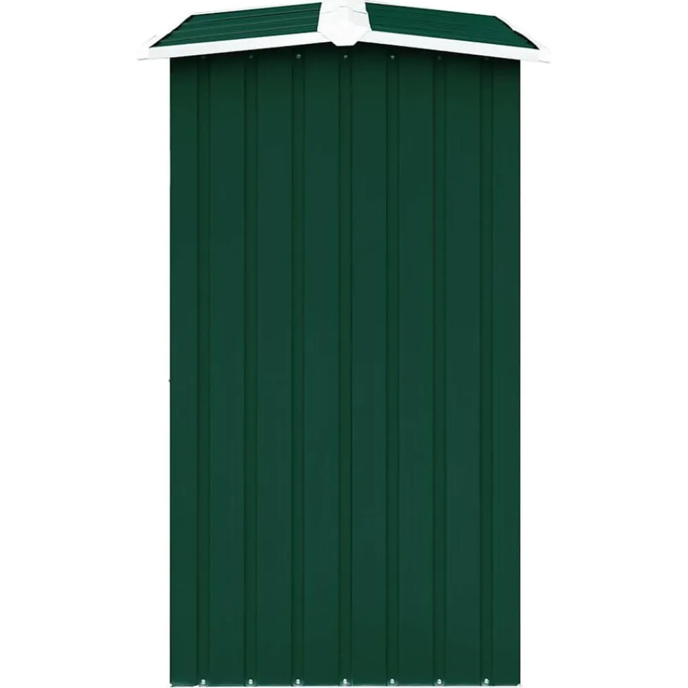 vidaXL Caseta de jardín para leña acero galvanizado 172x91x154cm Verde Discount
