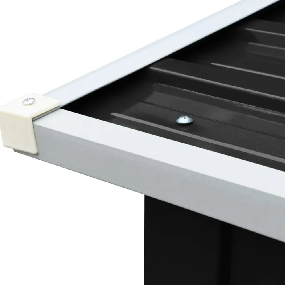 vidaXL Accesorios Para Hornos De Leña Y Chimeneas-Caseta de jardín para leña acero galvanizado gris 172x91x154 cm