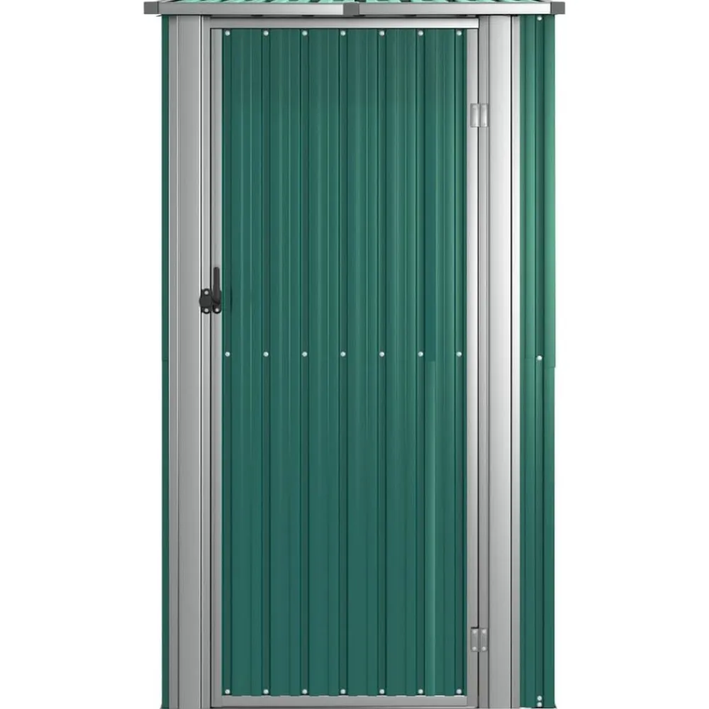 vidaXL Jardín-Caseta de jardín 118,5x97x209,5 cm acero galvanizado