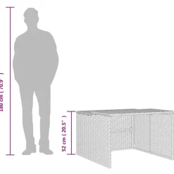 vidaXL Caseta de robot cortacésped ratán sintético 86x90x52/57cm Gris Outlet
