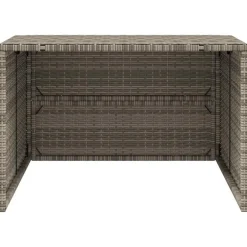 vidaXL Caseta de robot cortacésped ratán sintético 86x90x52/57cm Gris Outlet