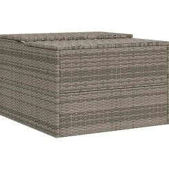 vidaXL Caseta de robot cortacésped ratán sintético 86x90x52/57cm Gris Outlet