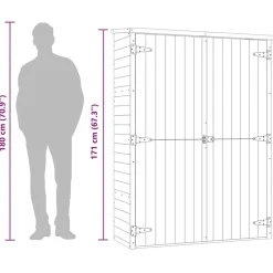 vidaXL Caseta herramientas jardín madera pino impregnada 123x50x171 cm New