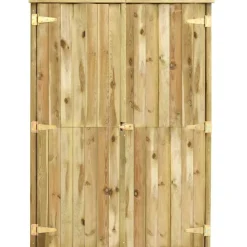 vidaXL Caseta herramientas jardín madera pino impregnada 123x50x171 cm New
