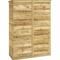 vidaXL Caseta herramientas jardín madera pino impregnada 123x50x171 cm New