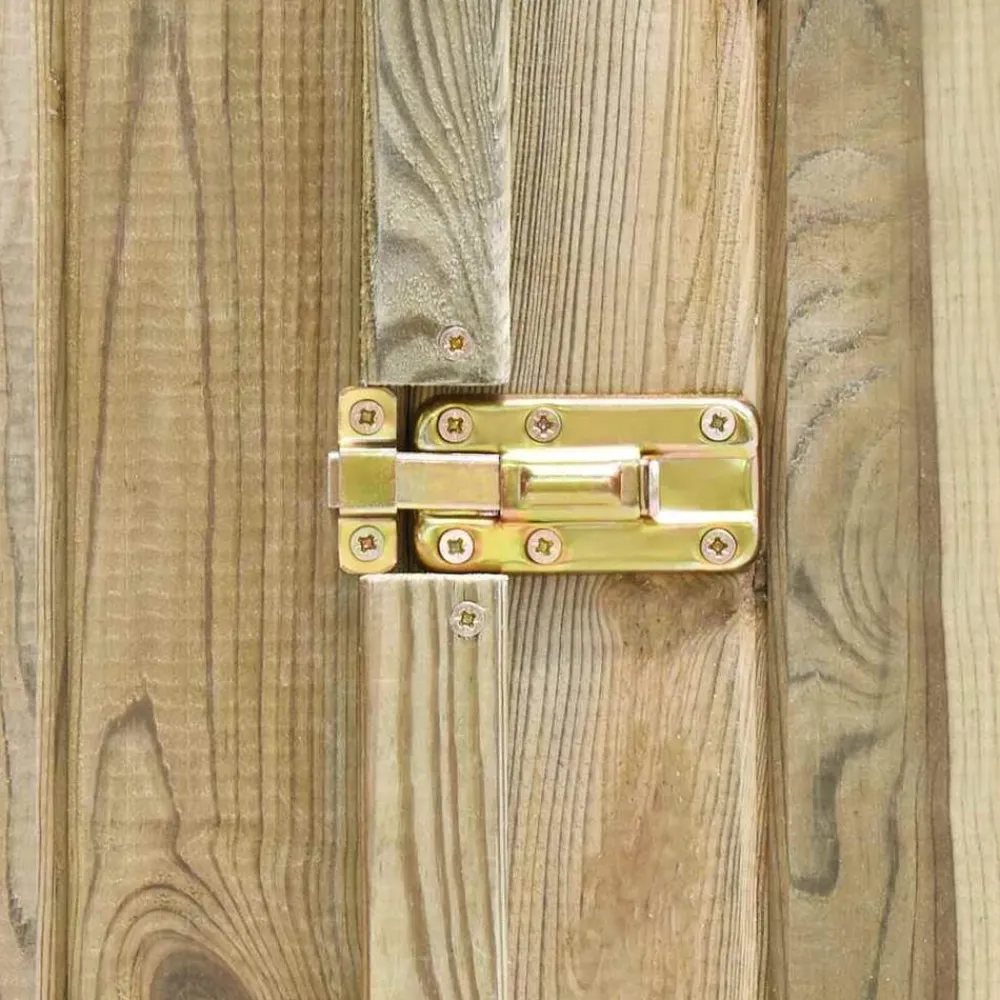 vidaXL Caseta herramientas jardín madera pino impregnada 123x50x171 cm New