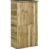 vidaXL Jardín-Caseta herramientas de jardín madera de pino 85x48x177 cm