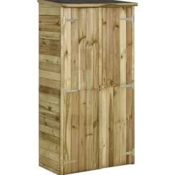 vidaXL Jardín-Caseta herramientas de jardín madera de pino 85x48x177 cm