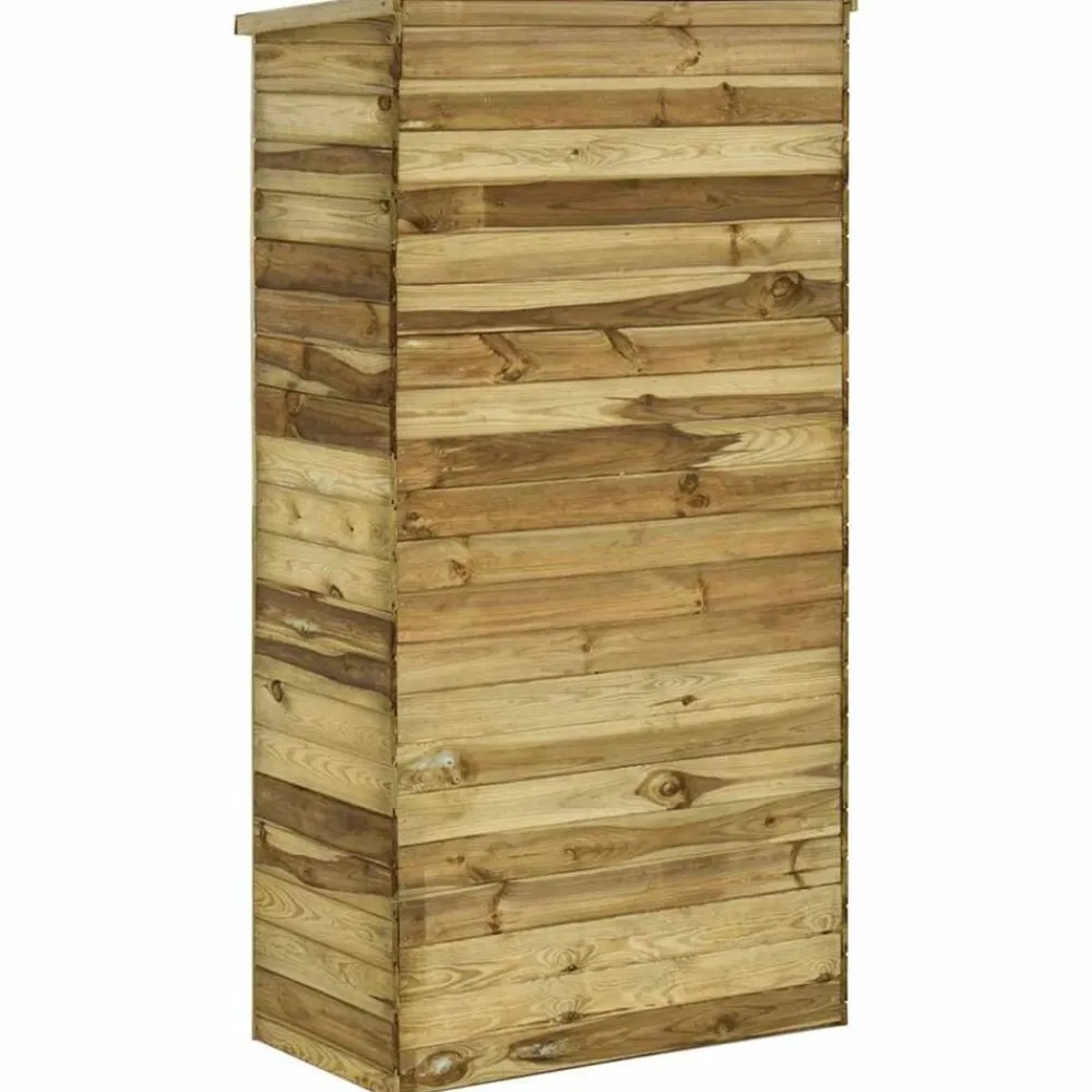 vidaXL Jardín-Caseta herramientas de jardín madera de pino 85x48x177 cm